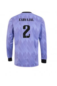 Real Madrid Daniel Carvajal #2 Fotballdrakt Borte Klær 2022-23 Lange ermer